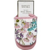 Wholesale - 2pc Pink Floral Silicone Grip Mini Mitt C/P 24, UPC: 195010185691